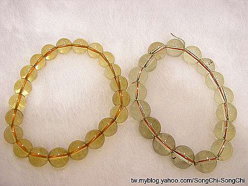 Citrine Green Hair Crystal 8mm Bracelet | Lucky Crystal Bracelet